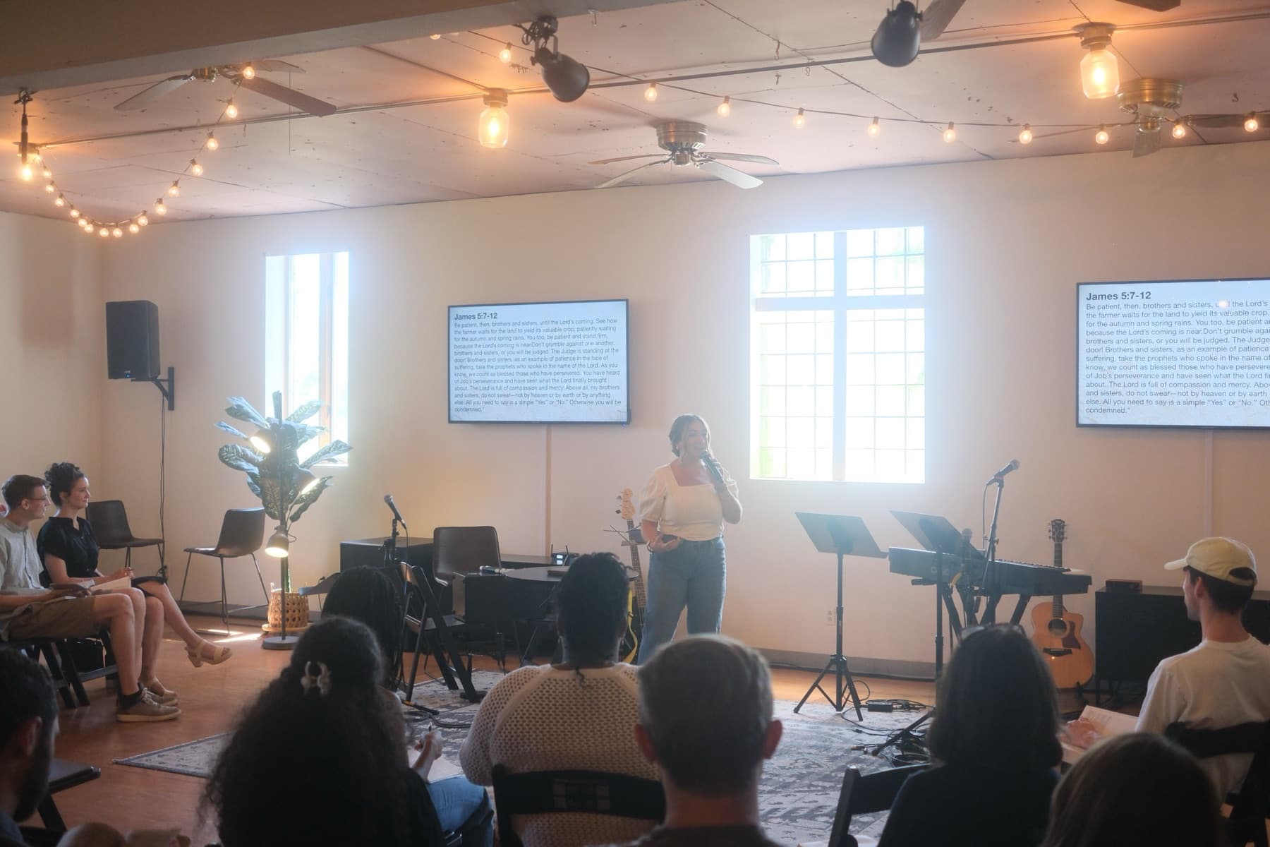 New Culture Church gathered for a Sunday service in their downtown Madison space